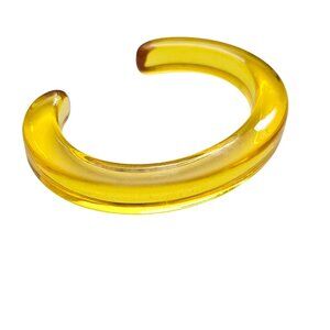 Lemon Yellow Lucite Cuff Bracelet J531